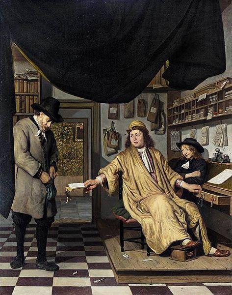 BERCKHEYDE, Job Adriaensz A Notary in His Office Sweden oil painting art